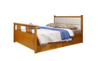 Кровать Дания (мягкая) 3 с ящиками 140