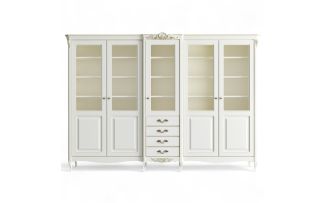 Фото Библиотека 5 дверей с ящиками APg185E-K02-G Ательер Голд