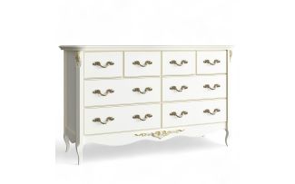 Фото Комод широкий 8 ящиков APg134-K02-G Ательер Голд
