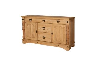 Фото Комод Викинг GL-05/1 с ящиками из массива сосны (мед)