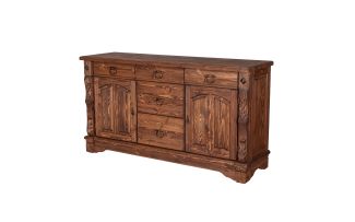 Фото Комод Викинг GL-05/1 с ящиками из массива сосны (орех)