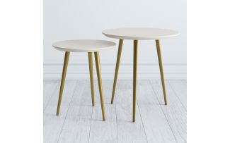 Фото Комплект круглых журнальных столиков (2 шт) Pr073-gold_set Primo