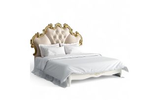 Фото Кровать с мягким изголовьем 160*200 R566-K02-GG-B01 Романтик Голд
