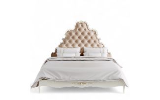 Фото Кровать с мягким изголовьем 180*200 A428Z-K02-G-B01 Ательер Голд