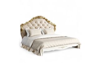 Фото Кровать с мягким изголовьем 180*200 R418-K02-GG-B01 Романтик Голд
