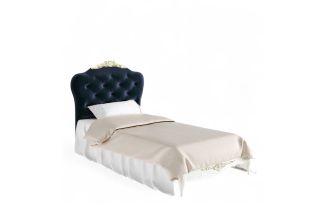 Фото Кровать с мягким изголовьем 90*190 A509D-K02-G-B18 Ательер Голд