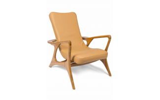 Кресло Лира из массива дуба (эко-кожа)