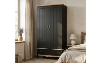 Фото Шкаф 21 Пенни NN комбинированный блэк/антик 24