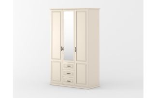 Фото Шкаф 3-х створчатый с ящиками и зеркалами Лирона