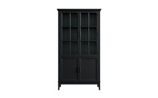 Фото Шкаф для посуды Квадро-С 22-185 (Блэк 9)