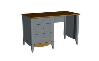 Фото Стол Пенни письменный 120 серый 7046/антик 24