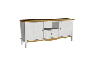 Фото Тумба NN ТВ 1600 Пенни (Белый воск / Антик 24)