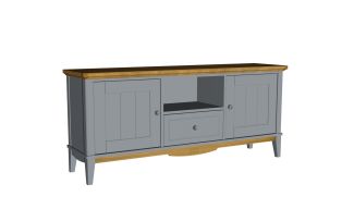 Фото Тумба NN ТВ 1600 Пенни (Серый 7046 / Антик 24)