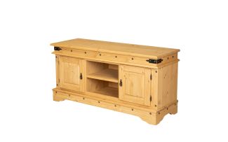 Фото Тумба ТВ Викинг (140) из массива сосны (мед)
