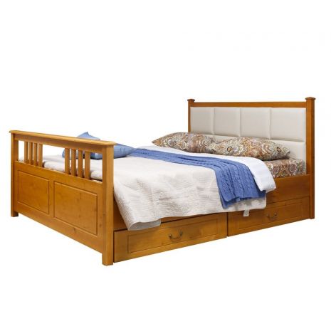 Кровать Дания (мягкая) 3 с ящиками 160