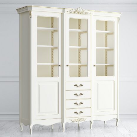 Библиотека 3 двери с ящиками APg183E-K02-G Atelier Gold