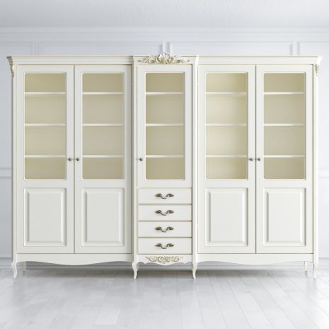 Библиотека 5 дверей с ящиками APg185E-K02-G Atelier Gold