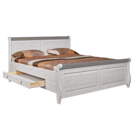 Кровать Мальта-М с ящиками 160х200 (серый)