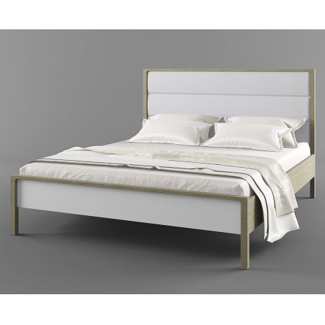Кровать двуспальная Хитроу ВМФ-1666-1 (160x200) (Verona 06 Light Grey)