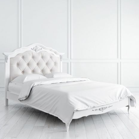 Кровать с мягким изголовьем 140x200 Silvery Rome