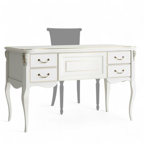 Кабинетный стол пристенный R111M.2S-K02-G Романтик Голд