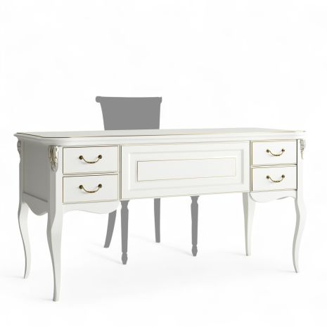 Кабинетный стол широкий R111L.2S-K02-G Романтик Голд