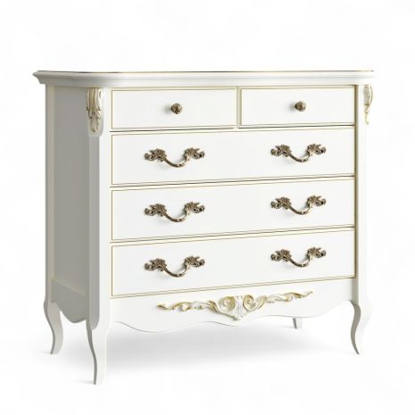 Комод бельевой 5 ящиков APg109-K02-G Ательер Голд