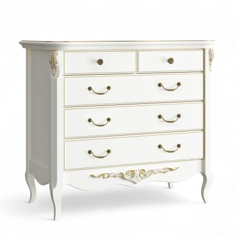 Комод бельевой 5 ящиков R109g Романтик Голд