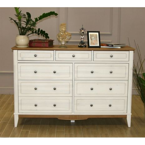 Комод NN 036 Пенни белый воск/антик 24