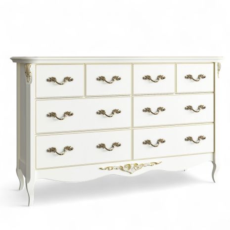 Комод широкий 8 ящиков APg134-42-K02-G Ательер Голд