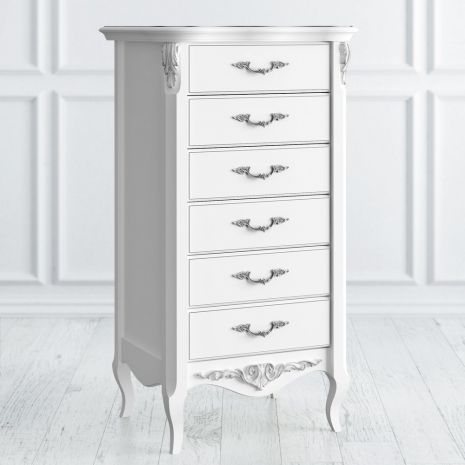 Комод высокий 6 ящиков S108-K00-S Silvery Rome