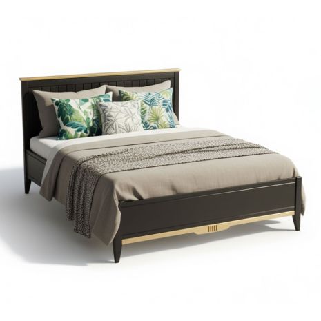 Кровать Пенни 160x200 блэк/антик 24