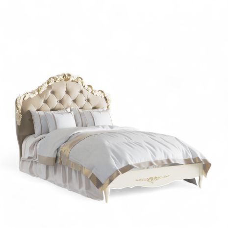 Кровать с мягким изголовьем 120*200 R412-K02-G-B01 Романтик Голд