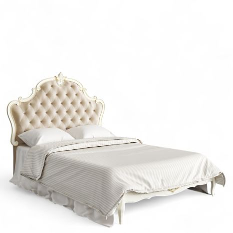 Кровать с мягким изголовьем 120*200 R532-K02-G-B01 Романтик Голд
