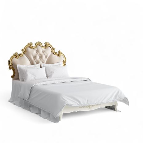 Кровать с мягким изголовьем 120*200 R562-K02-GG-B01 Романтик Голд