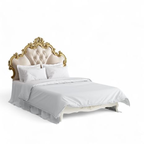 Кровать с мягким изголовьем 120*200 R562D-K02-GG-B01 Романтик Голд