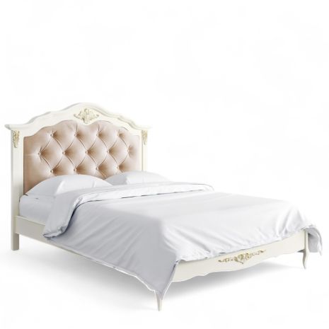 Кровать с мягким изголовьем 140*200 R314-K02-G-B01 Романтик Голд