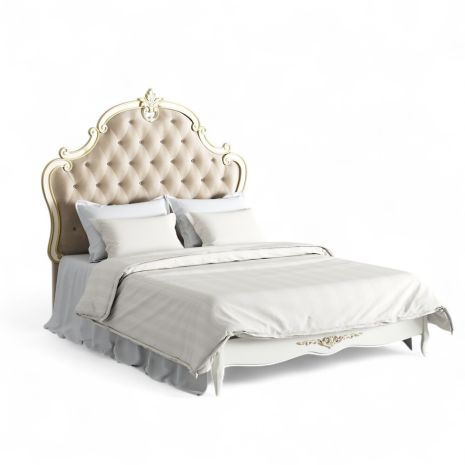 Кровать с мягким изголовьем 140*200 R534-K02-G-B01 Романтик Голд