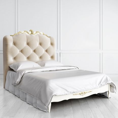 Кровать с мягким изголовьем 140*200 R714D-K02-G-B01 Romantic Gold