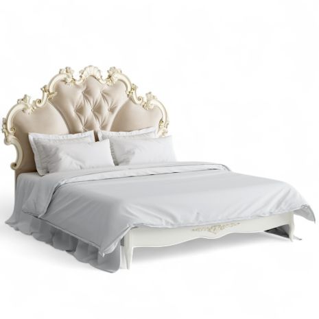 Кровать с мягким изголовьем 160*200 R566-K02-G-B01 Романтик Голд