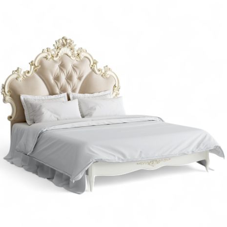 Кровать с мягким изголовьем 160*200 R566D-K02-G-B01 Романтик Голд