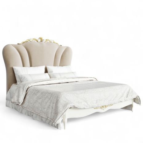 Кровать с мягким изголовьем 160*200 R616D-K02-G-B01 Романтик Голд