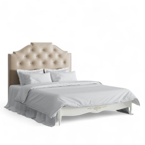Кровать с мягким изголовьем 160*200 R646-K02-G-B01 Романтик Голд