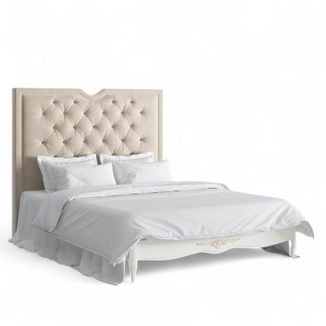 Кровать с мягким изголовьем 160*200 R686-K02-G-B01 Романтик Голд