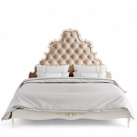 Кровать с мягким изголовьем 180*200 A428-K02-G-B01 Ательер Голд