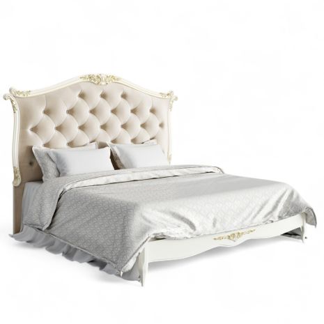 Кровать с мягким изголовьем 180*200 A438-K02-G-B01 Ательер Голд