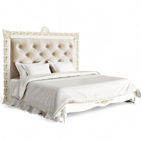 Кровать с мягким изголовьем 180*200 A548-K02-G-B01 Ательер Голд