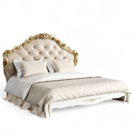 Кровать с мягким изголовьем 180*200 R418-K02-GG-B01 Романтик Голд