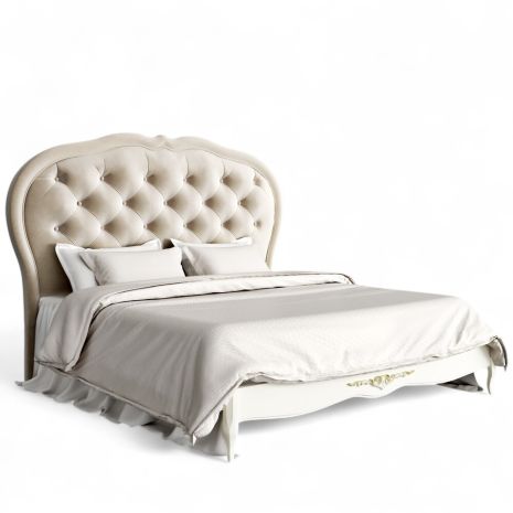 Кровать с мягким изголовьем 180*200 R518-K02-G-B01 Романтик Голд