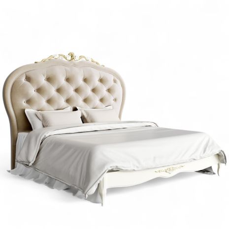 Кровать с мягким изголовьем 180*200 R518D-K02-G-B01 Романтик Голд